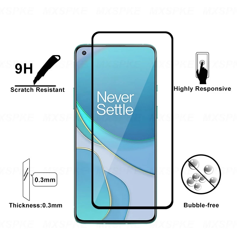 Bakeey-1235PCS-for-OnePlus-9R-Front-Film-9H-Anti-Explosion-Anti-Fingerprint-Full-Glue-Full-Coverage--1893075-2